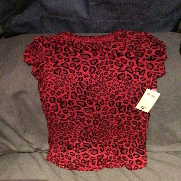 George Red Animal Print Tee - Picture 3 of 3